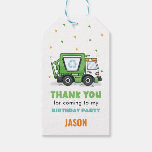 Para Regalos Camión basura Etiquetas de regalo Dump Camión Fies