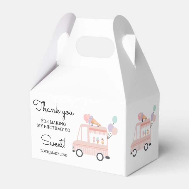 Para Regalos Camión helado verano primer Chica caja de favores  (Front Side)