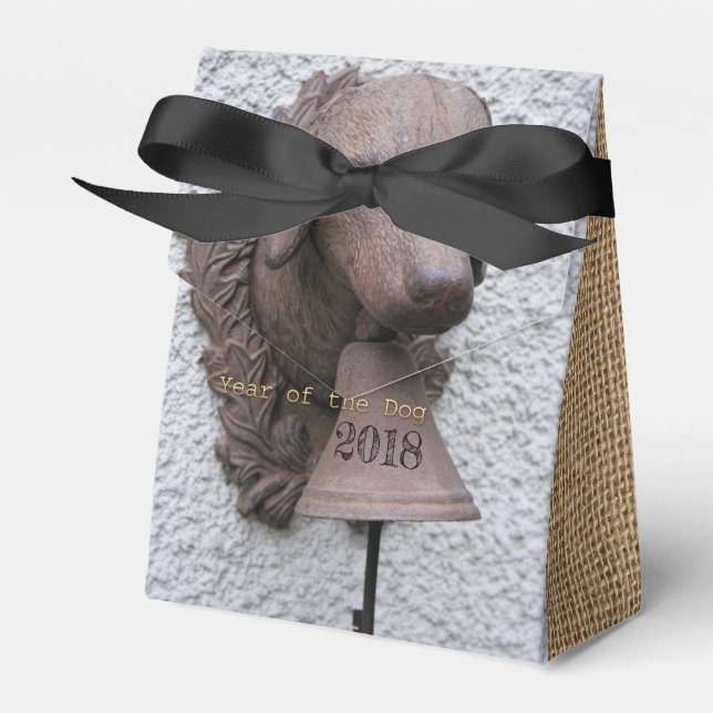Para Regalos Campana de perro de época con caja de favores Año  (Front Side)