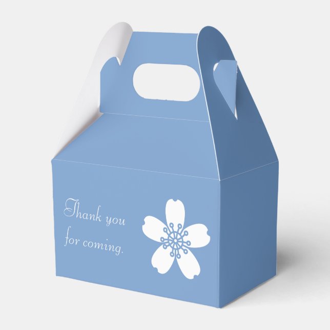 Para Regalos Cautivadora Sakura en caja de favores Periwinkle (Front Side)