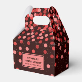 Para Regalos Chic Caja de Agradecimiento de Confeti Negro y Roj