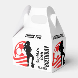Para Regalos Chica jugador de fútbol, Chica de fútbol caja de f