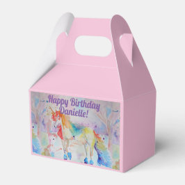 Para Regalos Chicas de Unicornio Cumpleaños Caja de Favor de Pa