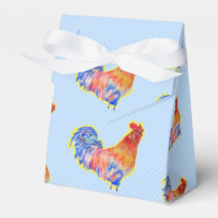 Para Regalos Chicken Rooster Niños Azules Caja de Favor de Past
