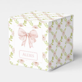 Para Regalos Cinta rosada con arco floral bebé niña regalo caja