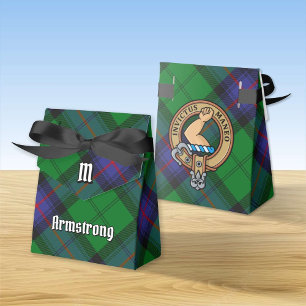 Para Regalos Clan Armstrong Escudo sobre la caja de favores de