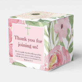 Para Regalos Color de agua verde rosa Floral caja de favores cr