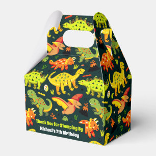 Para Regalos Colorido patrón de dinosaurio caja de favores