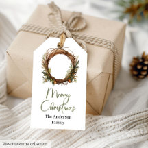 Conjunto de Etiquetas de Regalo de Navidad Minimal