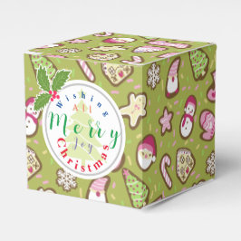 Para Regalos Cookies Navidades Caja de Favor Verde