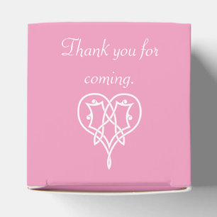 Para Regalos Corazones de tejido celta en caja de favores Petal