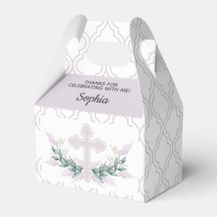Para Regalos Cruz rosa en la caja de favoritos de la fiesta del