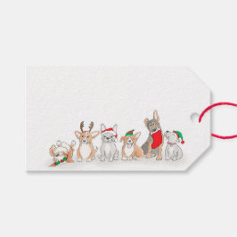 Para Regalos Cuadros cachorros etiquetas de regalo de Navidad