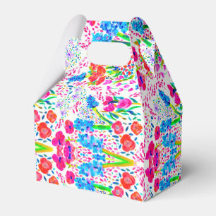 Para Regalos Cuidada colorida flor patrón de flores caja de fav