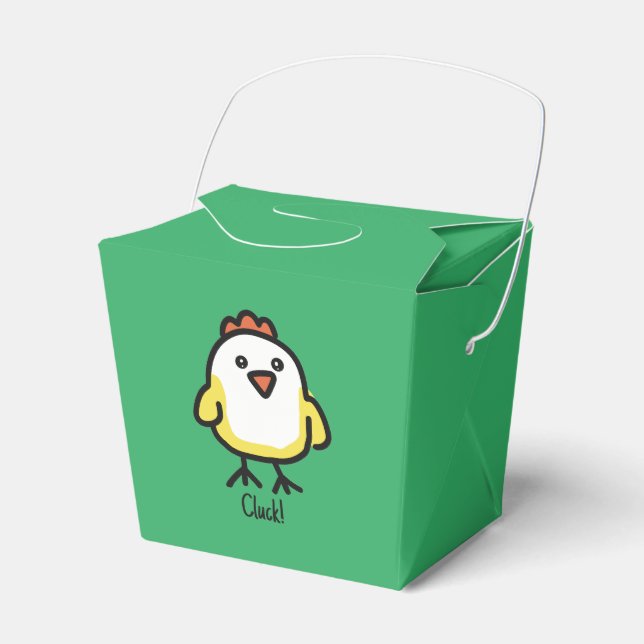 Para Regalos Cute Kawaii Chicken Caja de Favor Personalizada (Front Side)