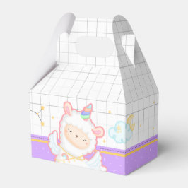 Para Regalos Cute Llama Unicornio Fiesta de Arcoiris caja de fa