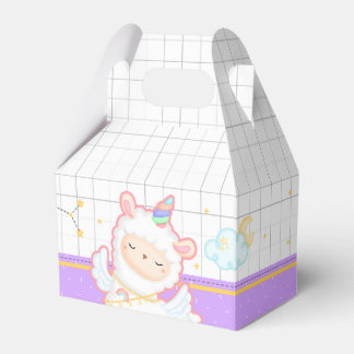 Para Regalos Cute Llama Unicornio Fiesta de Arcoiris caja de fa