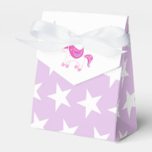 Cute unicornio Chica de cumpleaños caja de favores