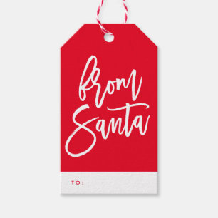 Para Regalos De las etiquetas de regalo de Santa Holiday