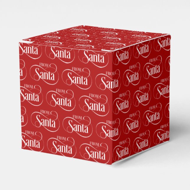 Para Regalos De Santa Claus Navidades caja de favores de feriad (Costado Anverso)