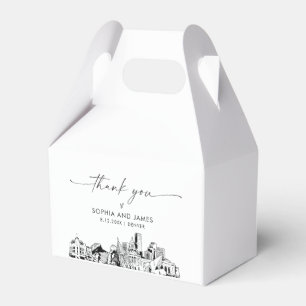 Para Regalos Denver Boda Caja de Favor Personalizada