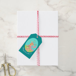 Para Regalos Deseos más cálidos - Etiquetas de regalo de renos