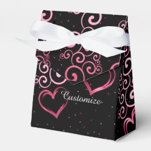 Para Regalos Desplazamiento de Corazones de Vino Caja de Favor 