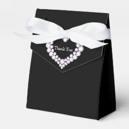 Para Regalos Diamond boda corazón gracias caja de favores negra