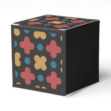 Diseño de caja de favores retro modernizado