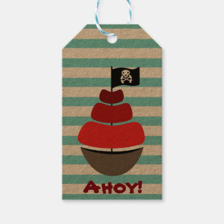 Para Regalos Diseño pirata con etiquetas de regalo de fondo a r