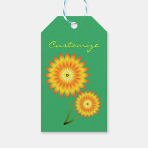 Para Regalos Dos Plantas De Girasol Etiquetas De Regalo Thunder
