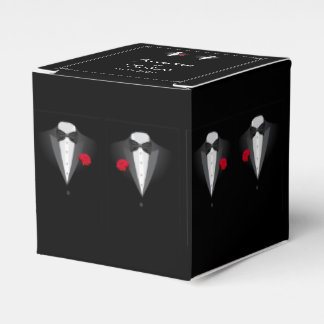 Para Regalos Dos Tuxedos con caja de Favor de la Boda Gay Rosa