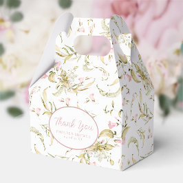 Para Regalos Ducha de Novia Floral Acuarela Rosada con Caja Gab