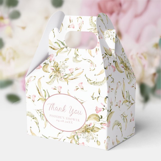 Para Regalos Ducha de Novia Floral Acuarela Rosada con Caja Gab (Subido por el creador)