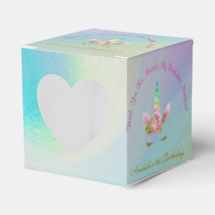 Para Regalos El arco iris de oro del unicornio le agradece caja