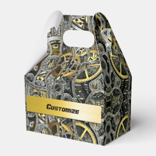 Para Regalos El metal de Steampunk adapta la caja del favor del