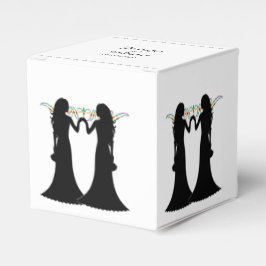Para Regalos Elegancia arcoiris Novias Caja de Favor de Boda