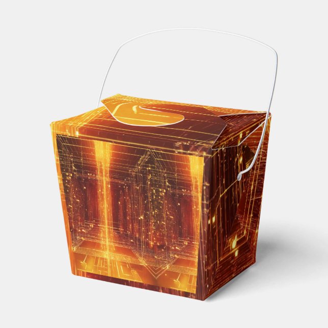 Para Regalos Elegancia encantadora: Caja de Favores Diseñada" (Front Side)