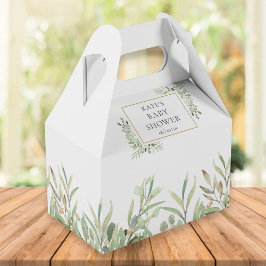 Para Regalos Elegante Baby Shower Greenery deja caja de favores