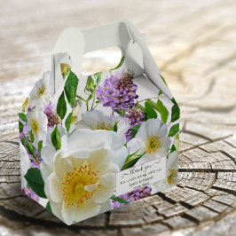 Para Regalos Elegante Boda floral Gracias Caja de Favor