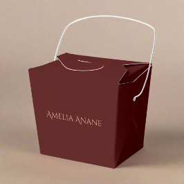 Para Regalos Elegante Caja de Agradecimiento en Tinta Roja Oscu
