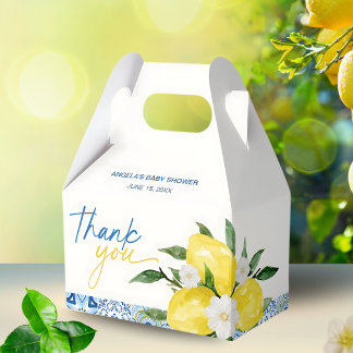 Para Regalos Elegante caja de Baby Shower mediterránea limón