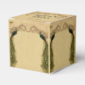 Para Regalos Elegante Caja de Favor de Boda de Peacock Vintage