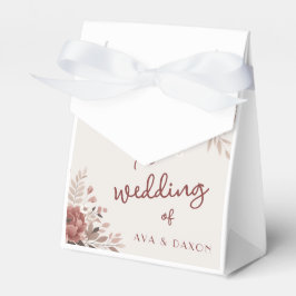 Para Regalos Elegante Caja de Favor de Boda Floral Rosa Polvori