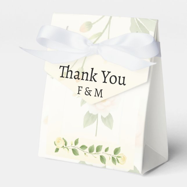 Para Regalos Elegante Caja de Favor de Boda Personalizada (Front Side)