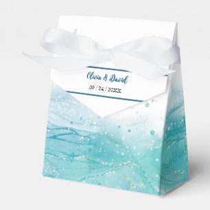 Para Regalos Elegante caja de favores del océano azul