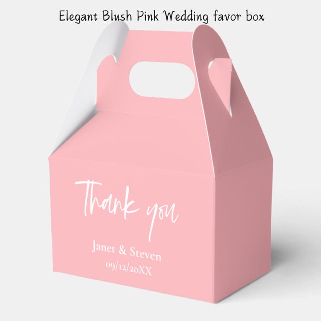 Para Regalos Elegante caja de favores Rubor Pink Wedding (Subido por el creador)