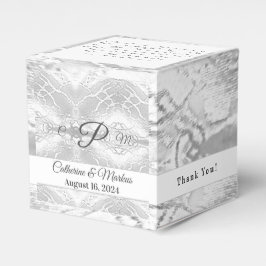 Para Regalos Elegante caja de favoritas de bodas satinadas