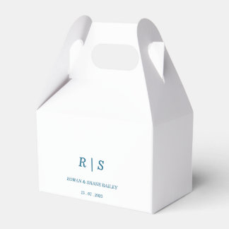 Para Regalos Elegante caja de favoritos de bodas de monograma a
