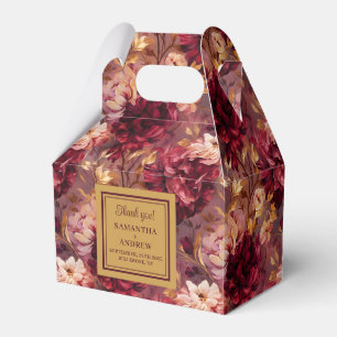 Para Regalos Elegante caja de favoritos de bodas de oro de Rubo